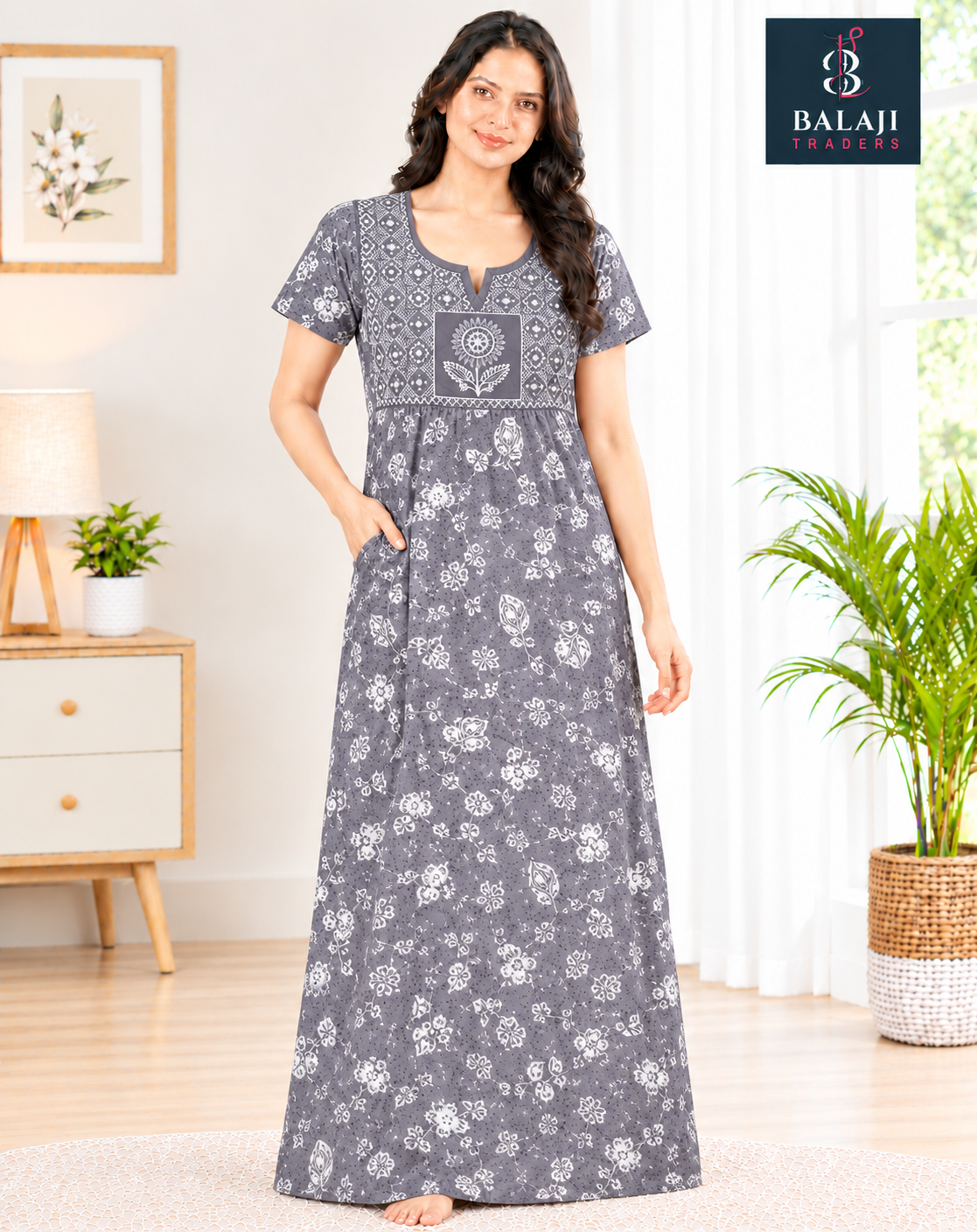 Mirror Work Nighties Red