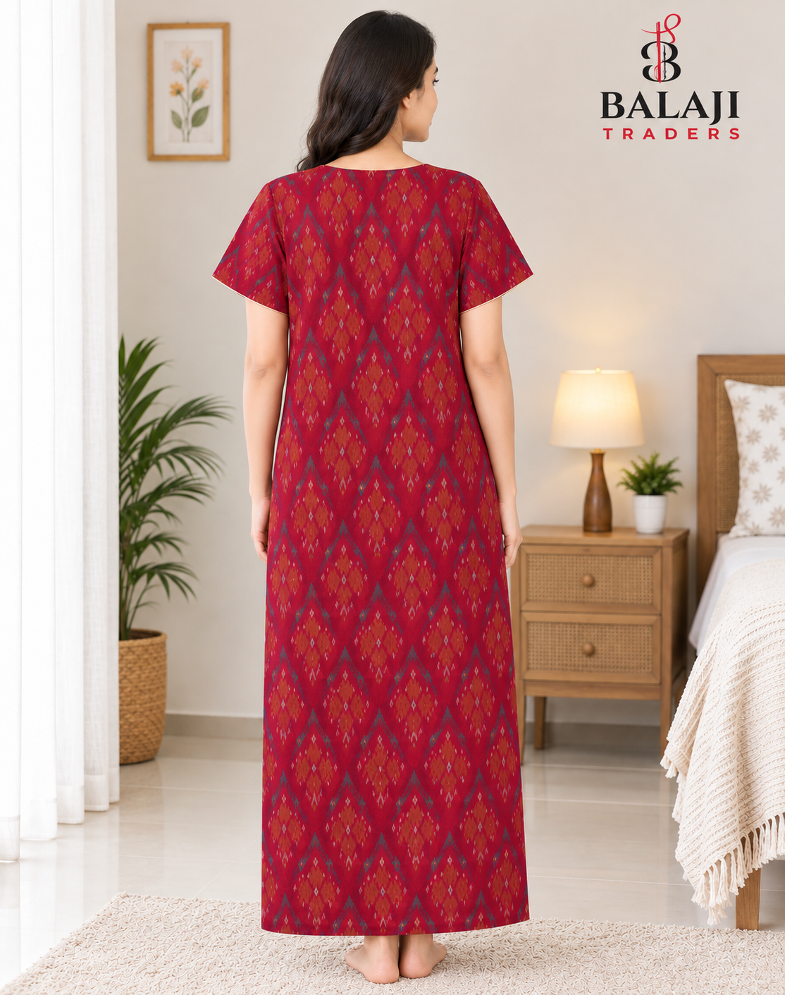 Pure Cotton 3 Button Nighties