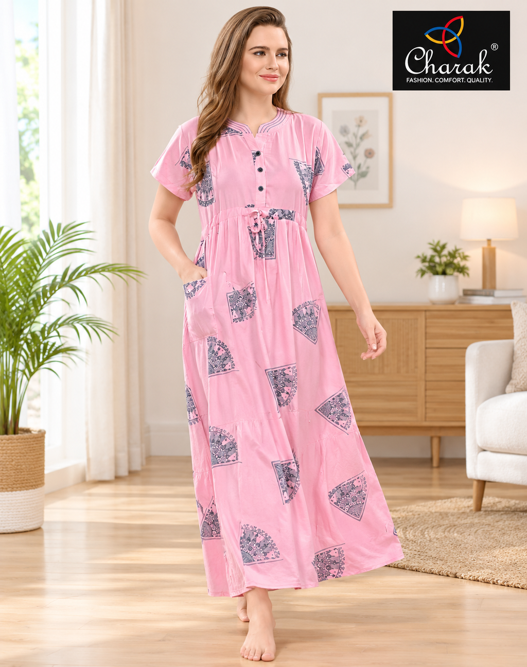 Pure Rayon Long Ghear ( Charak)