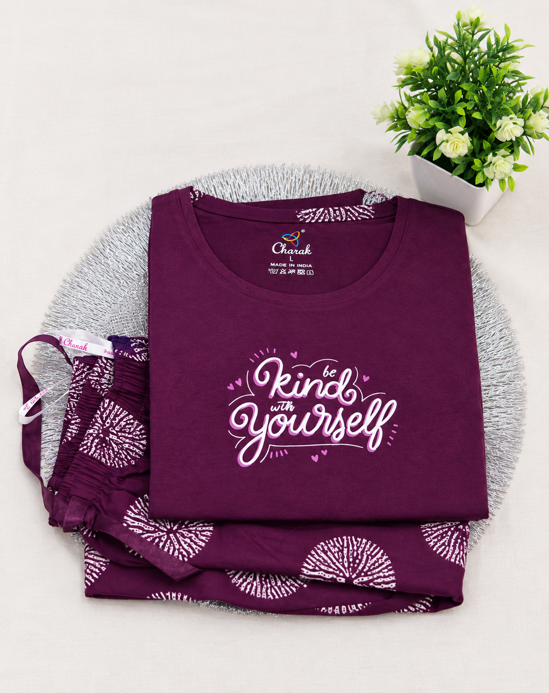 Charak Round Neck Night Suit