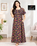 Charak Cotton Frill Kalamkari Nighties