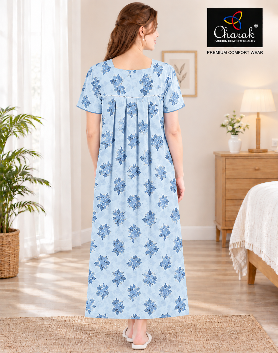 Pure Alpine Nighties/Digital Print /Charak