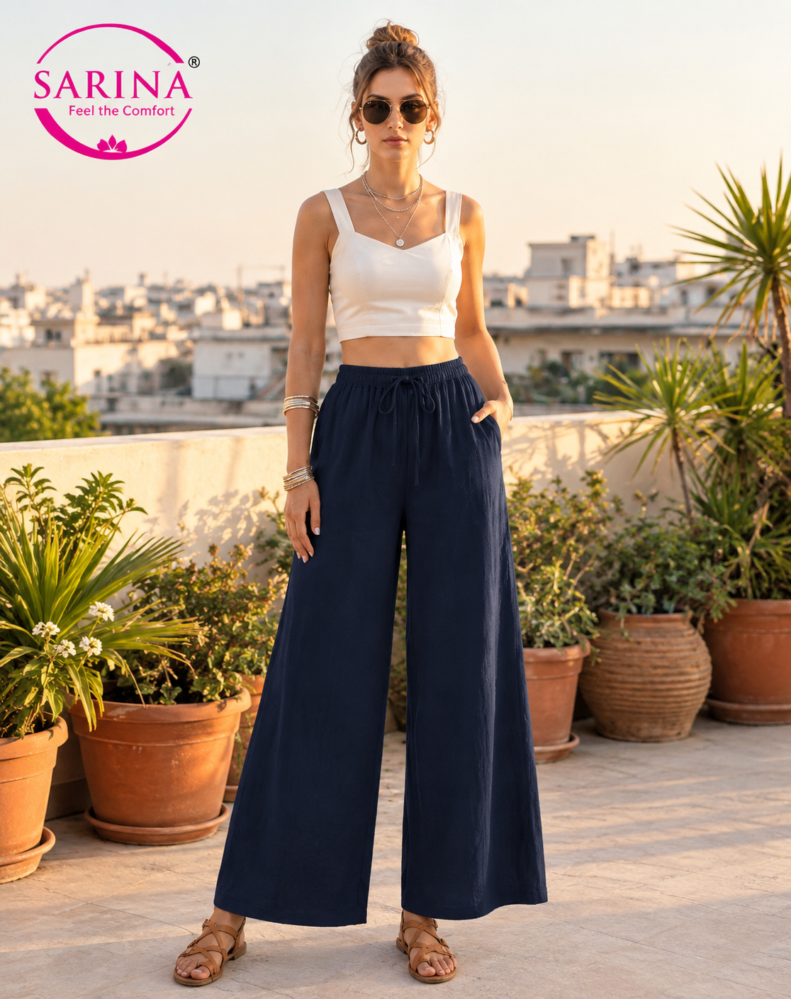 Rayon Palazzo Pants