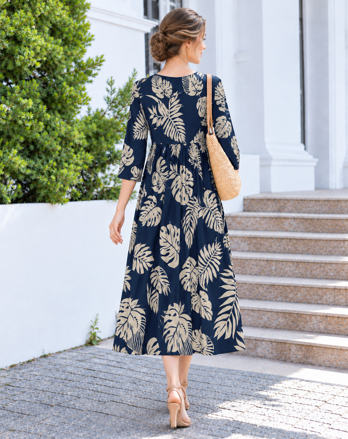 Leaf Print Short Nighty