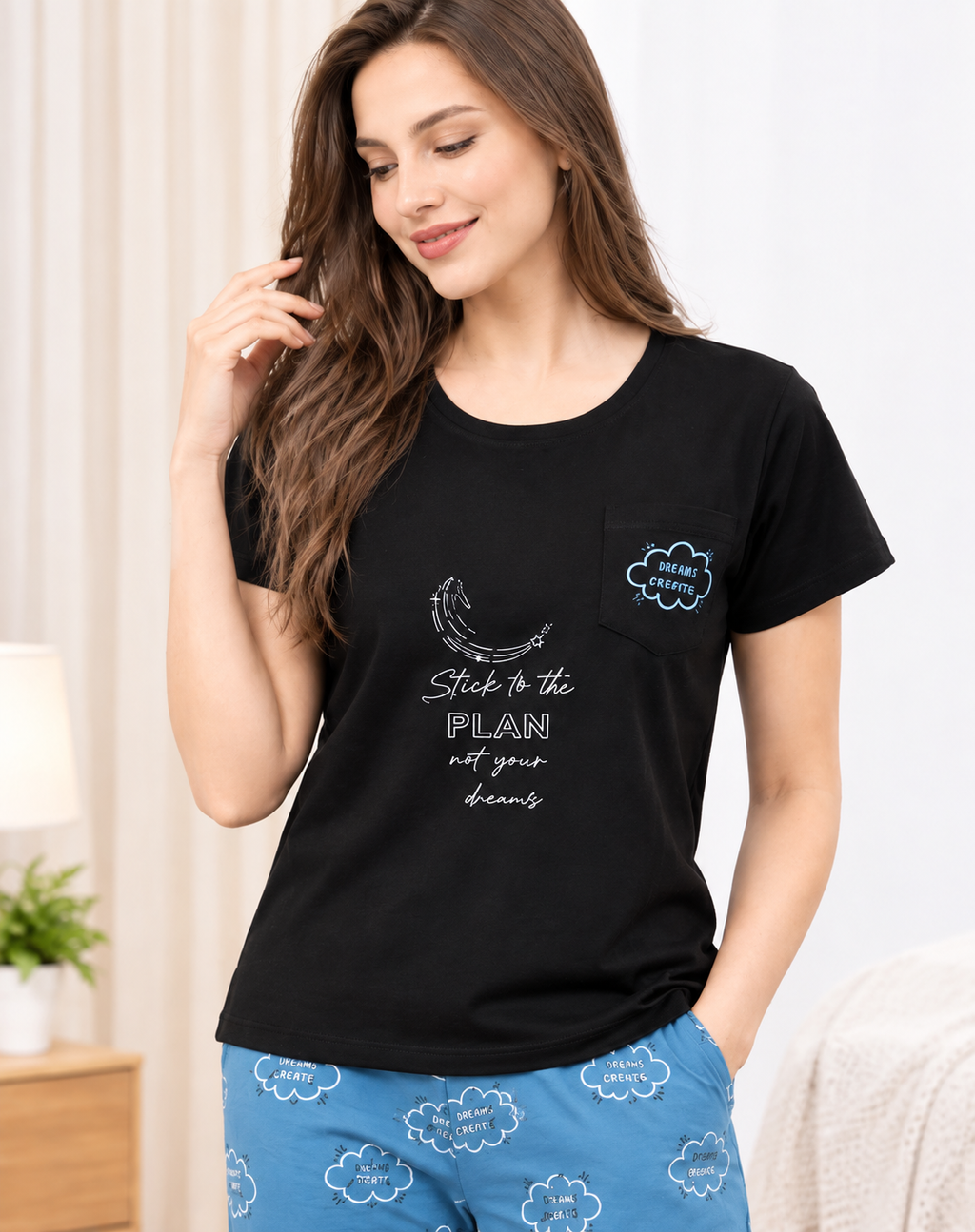 Round Neck Night Suit