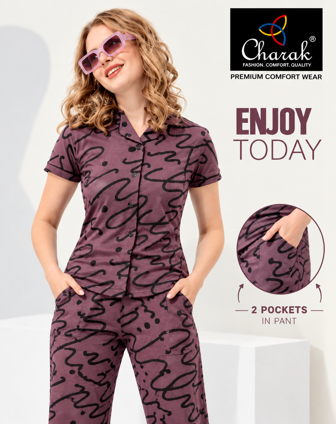 Charak Coller Night Suit
