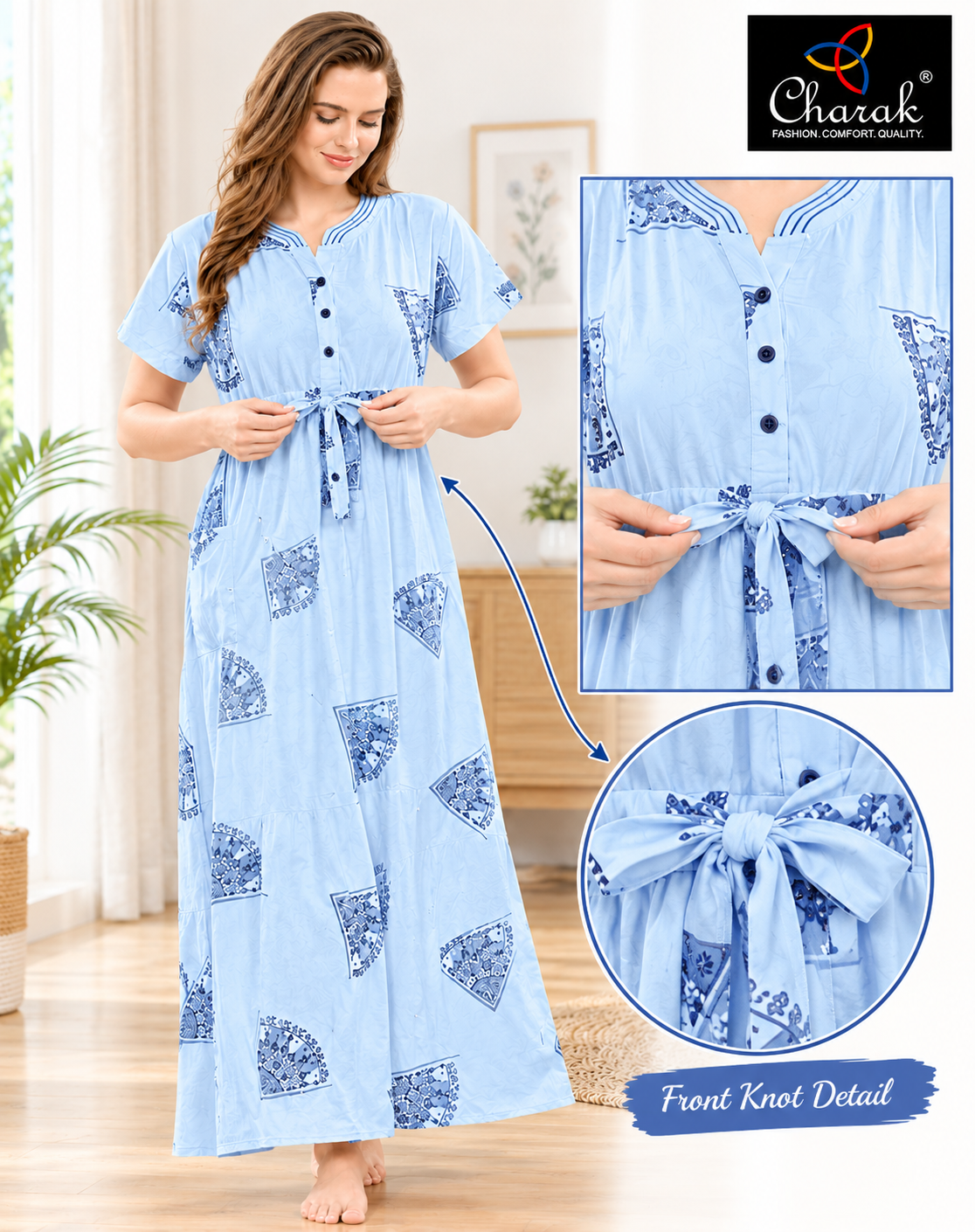 Pure Rayon Long Ghear ( Charak)