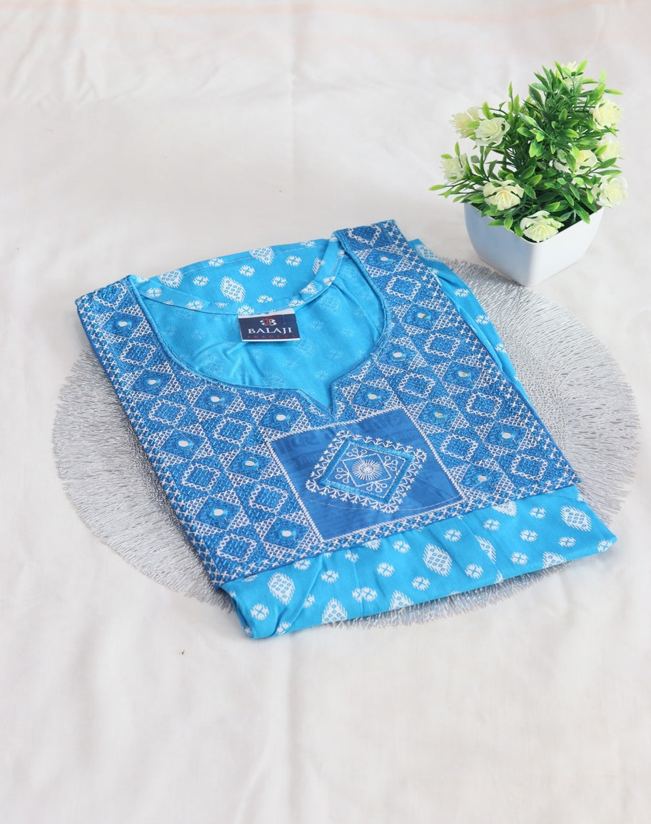 Mirror Work Nightys Turkish Blue