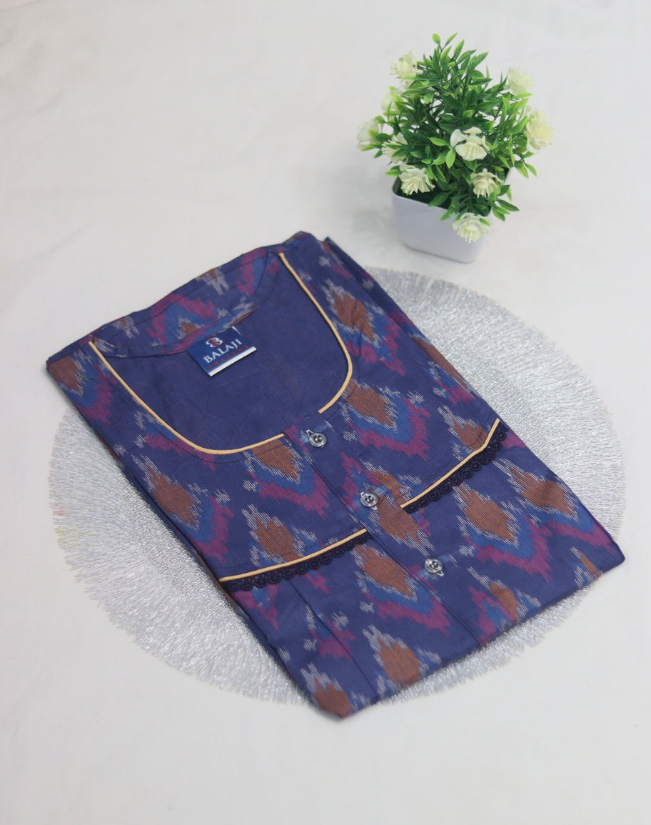 Pure Cotton 3 Button Nighties
