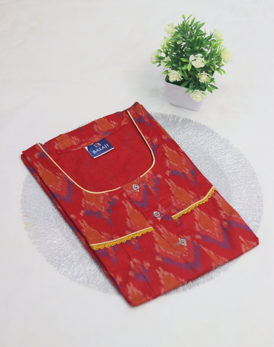 Pure Cotton 3 Button Nighties