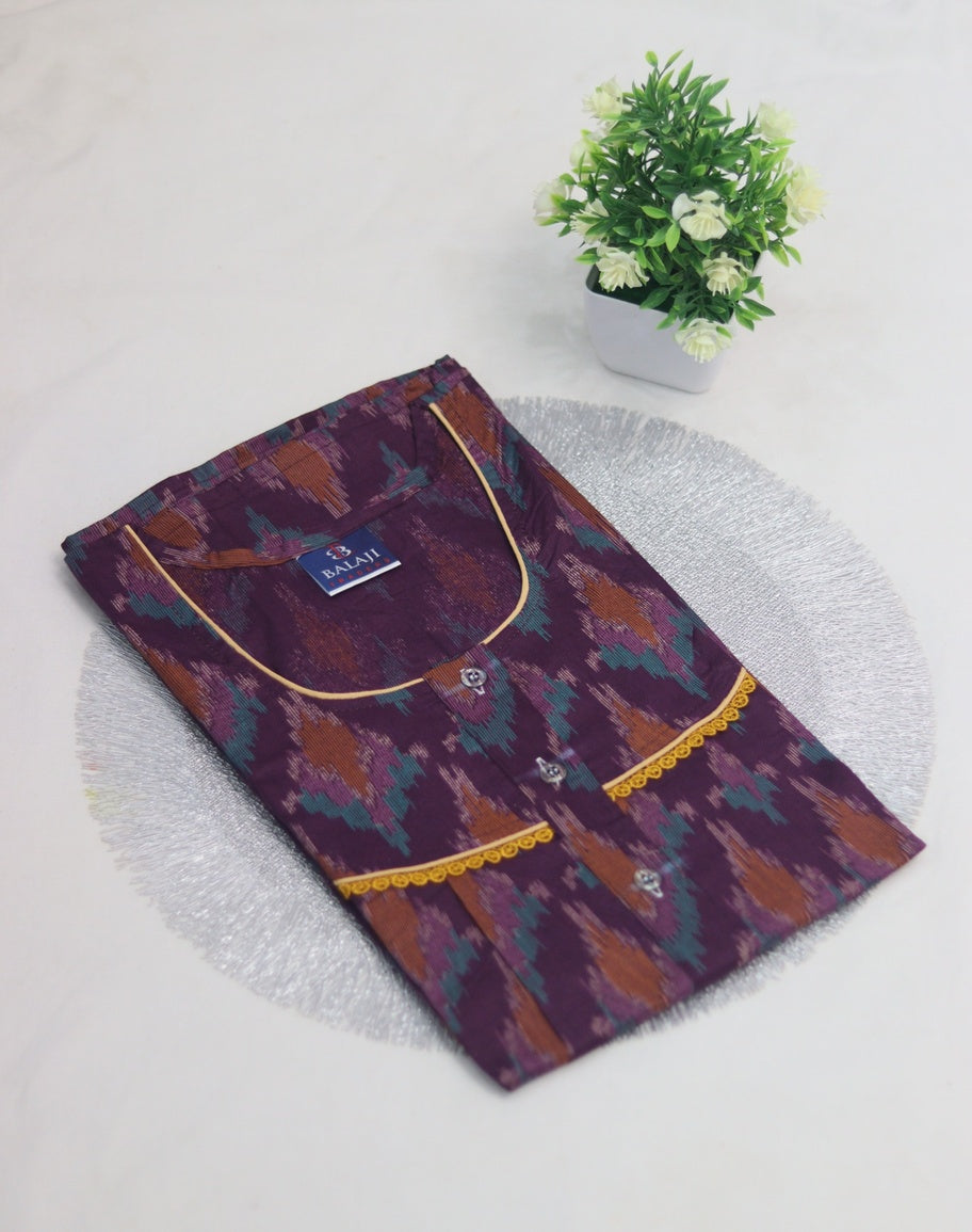 Pure Cotton 3 Button Nighties ( Balaji)