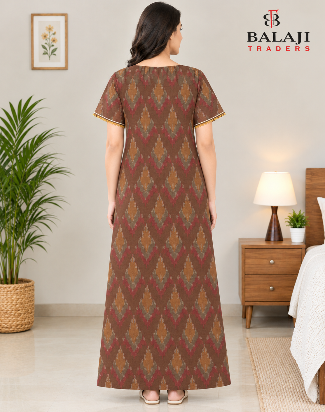 Pure Cotton 3 Button Nighties ( Balaji)