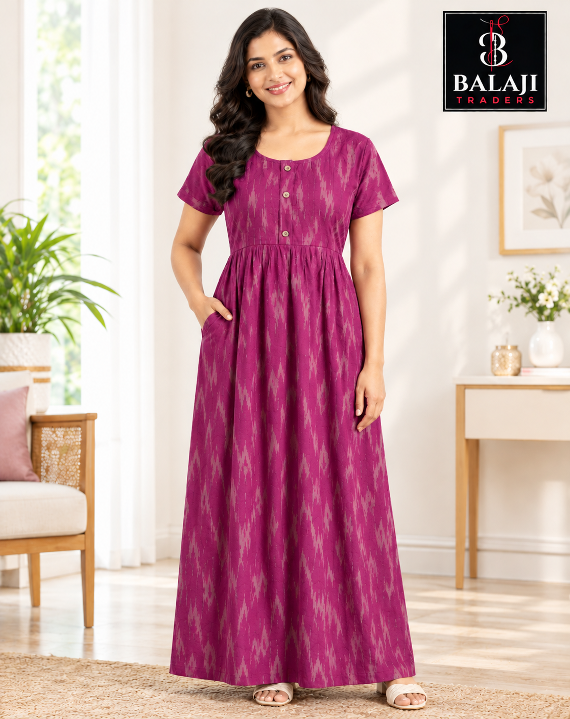 Full Length Cotton Frock Nighties