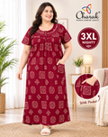 Pure Cotton 3XL Nighties ( Charak )