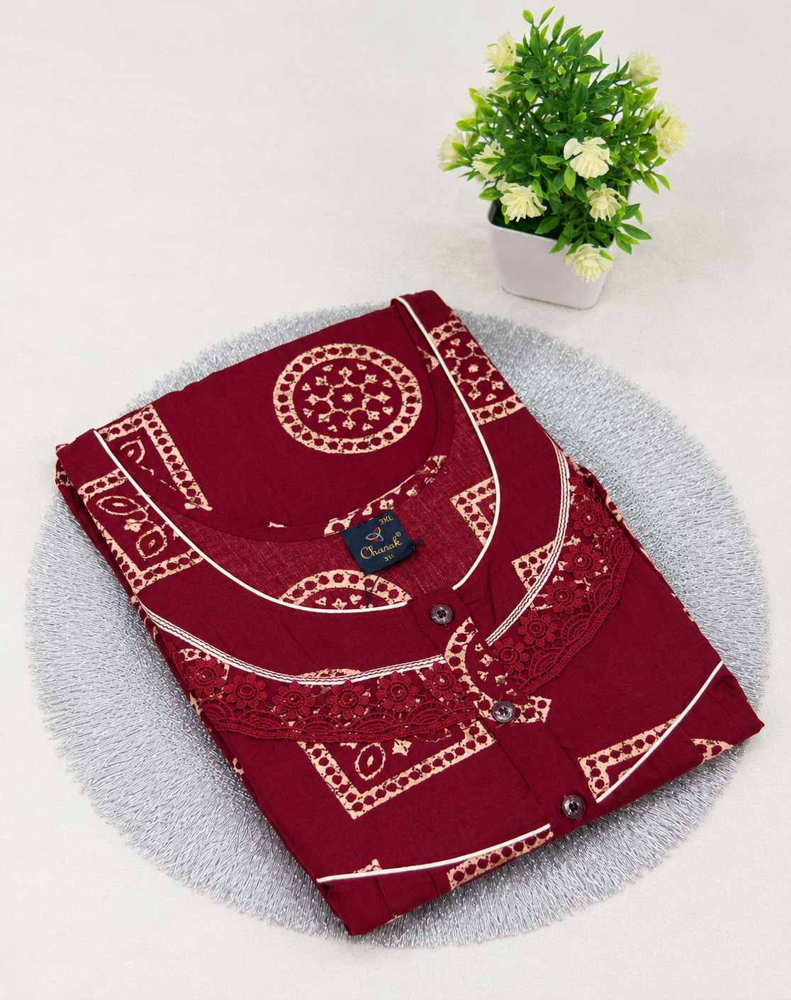 Pure Cotton 3XL Nighties ( Charak )
