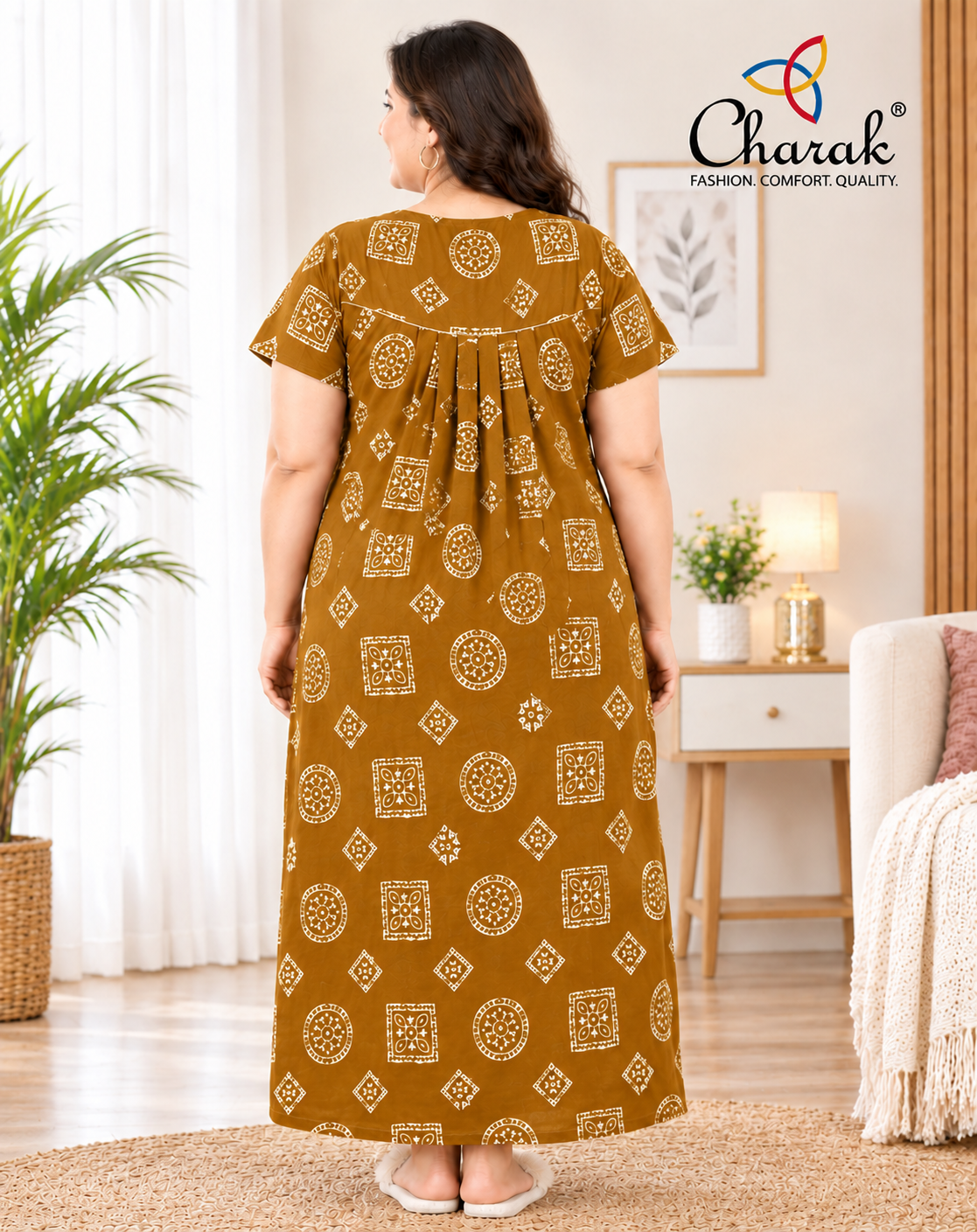 Pure Cotton 3XL Nighties ( Charak )