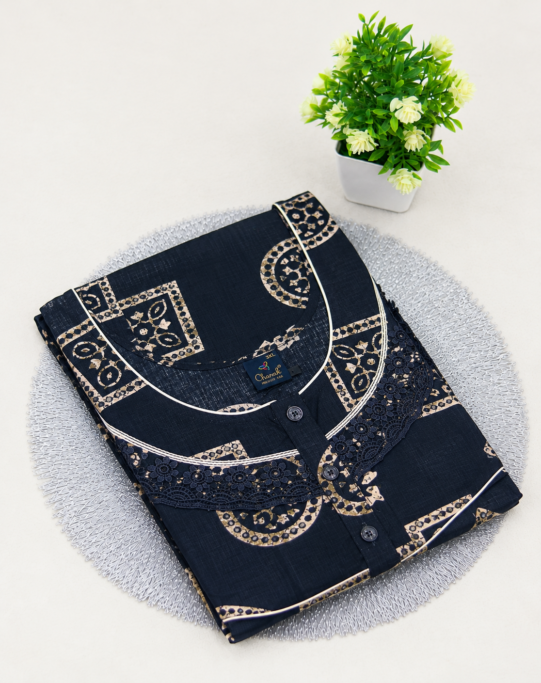 Pure Cotton 3XL Nighties ( Charak )