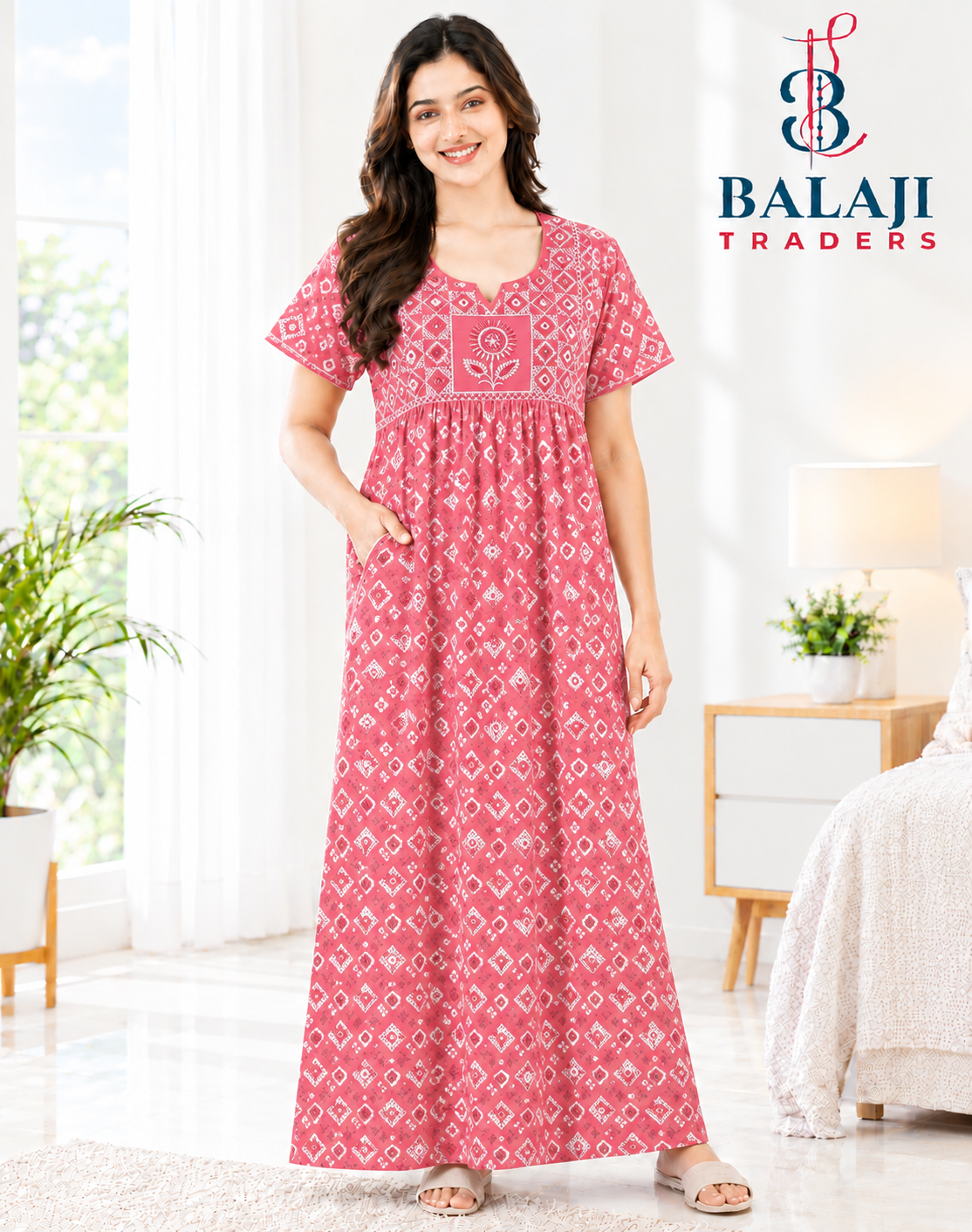 Mirror Work Nighties /Pure Cotton.