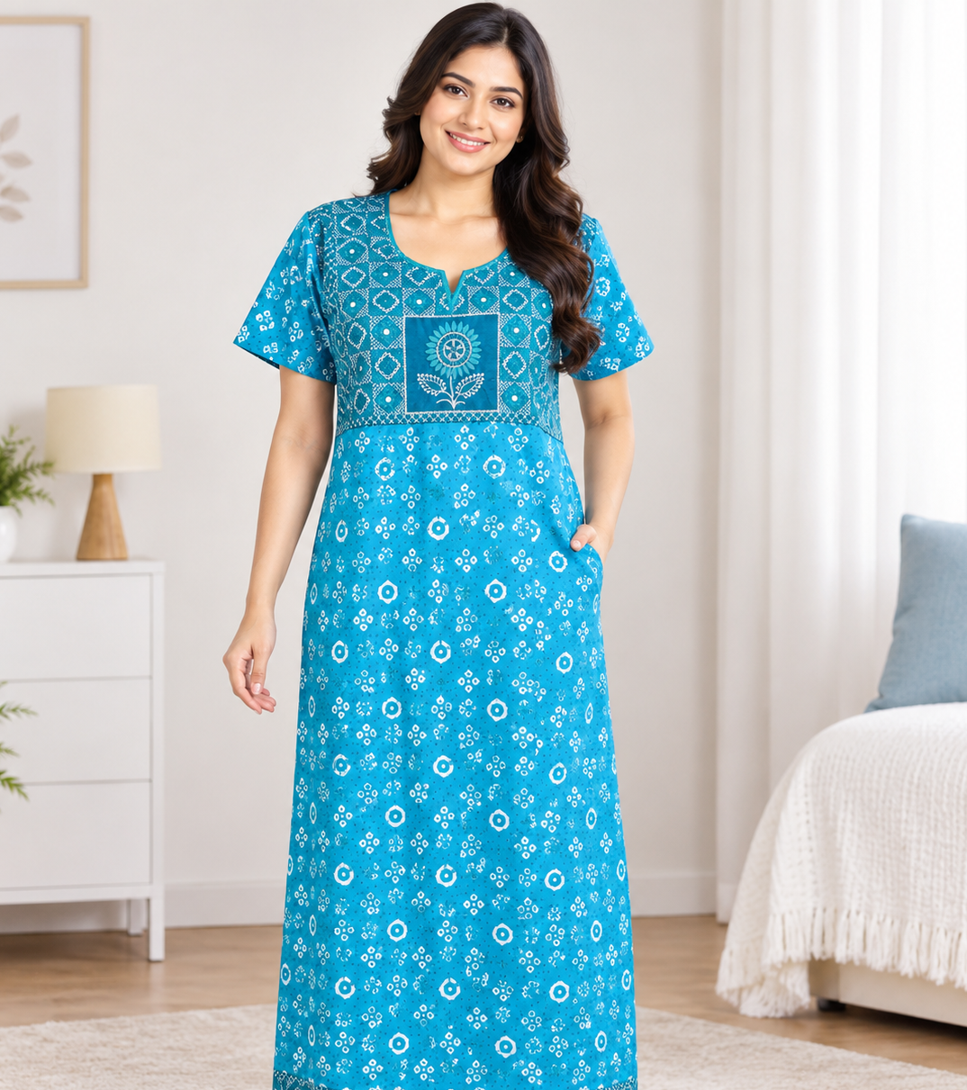 Mirror Work Nightys Turkish Blue