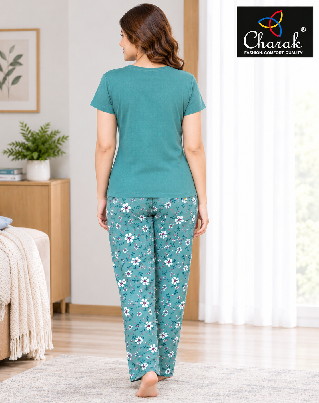 Charak Round Neck Night Suit